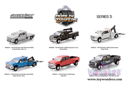 Greenlight - Dually Drivers Series 5 (1/64 scale diecast model car, Asstd.) 46050/48