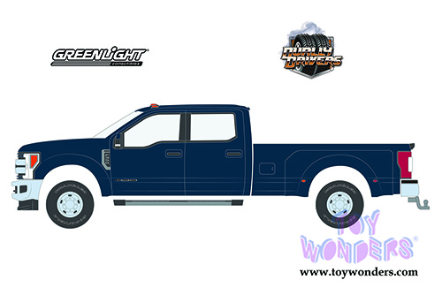 Greenlight - Dually Drivers Series 6 | Ford F-350 Lariat Pickup Truck - Blue Jeans (2019, 1/64 scale diecast model car, Blue) 46060F/48