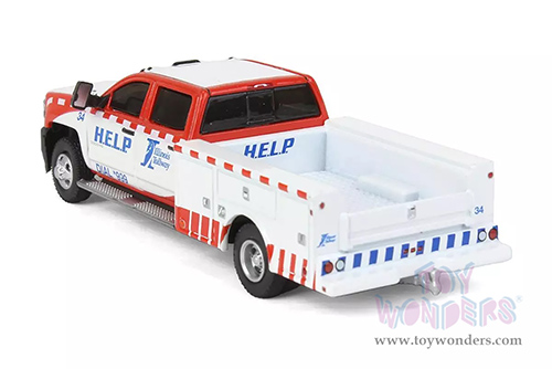 Greenlight - Dually Drivers Series 7 | Chevrolet® Silverado™ 3500 Dually Service Bed "Illinois Tollway" (2018, 1/64 scale diecast model car, White and Red) 46070D/48