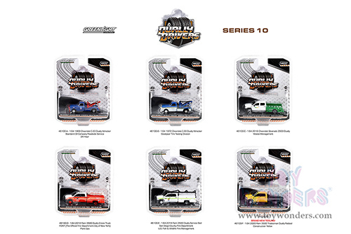 Greenlight - Dually Drivers Series 10 (1/64 scale diecast model car, Asstd.) 46100/48