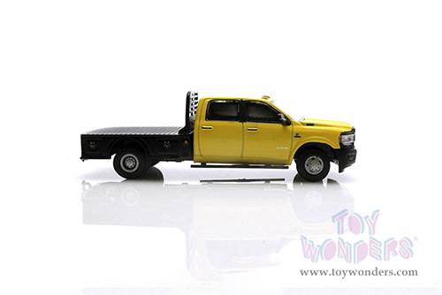 Greenlight - Dually Drivers Series 10 | Ram 3500 Tradesman Dually Flatbed Truck Construction (2020, 1/64 scale diecast model car, Yellow and Black) 46100F/48