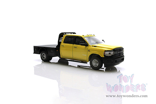 Greenlight - Dually Drivers Series 10 | Ram 3500 Tradesman Dually Flatbed Truck Construction (2020, 1/64 scale diecast model car, Yellow and Black) 46100F/48