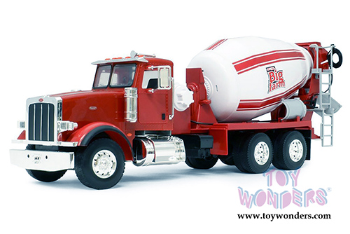 Tomy ERTL Big Farm - Peterbilt Model 367 Cement Mixer Tractor (1/16 scale sturdy plastic model car, Red) 46210A
