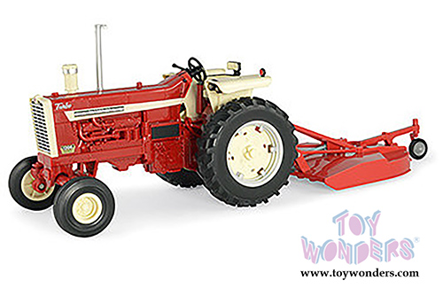 Tomy ERTL Big Farm - Case IH International Harvester 1206 Tractor with Rear Blade and Mower (1/16 scale sturdy plastic model car, Red) 46379