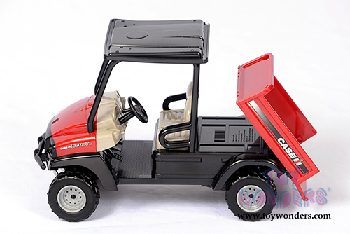 Tomy ERTL Big Farm - Case IH Ram 3500 Pickup Truck in Red with Gooseneck Trailer and Scout XL Diesel UTV (1/16 scale sturdy plastic model car, Red) 46456