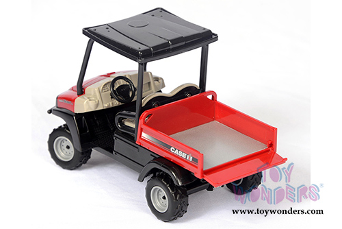 Tomy ERTL Big Farm - Case IH Ram 3500 Pickup Truck in Red with Gooseneck Trailer and Scout XL Diesel UTV (1/16 scale sturdy plastic model car, Red) 46456