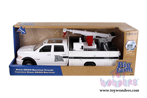 Tomy ERTL Big Farm - Ram 3500 Service Truck (1/16 scale sturdy plastic model car, White) 46488