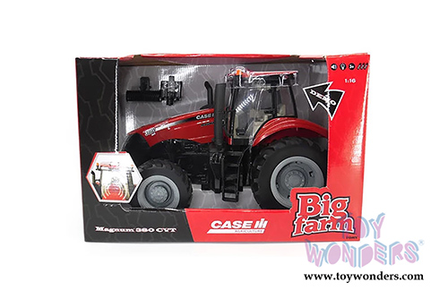 Tomy Big Farm - Case IH Magnum 380 CVT Tractor - Lights and authentic Tractor Sounds (1/16 scale Hard Plastic model car, Red) 46621