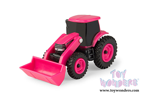 Tomy ERTL Case IH - Pink Tractor with Loader (1/64 scale die cast model car, Pink) 46705