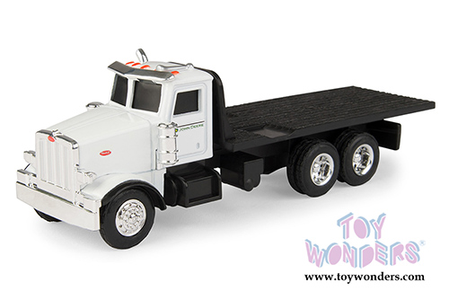Tomy ERTL John Deere - Peterbilt Flatbed Truck (1/64 scale diecast model car, White) 46709