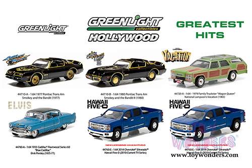 Greenlight - Hollywood Greatest Hits Assortment (1/64 scale diecast model car, Asstd.) 46711/6