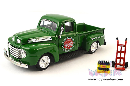 Motor City Coca-Cola - Ford F1 Pick Up (1948, 1/43 scale diecast model car, Green) 467431