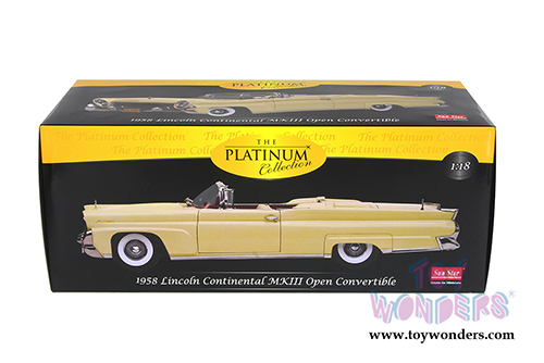 Sun Star Platinum - Lincoln Continental MK III Open Convertible (1958, 1/18 scale diecast model car, Champagne) 4705