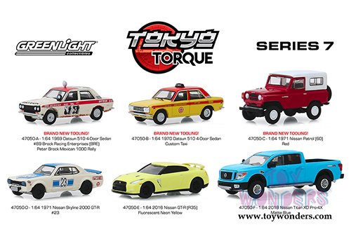 Greenlight - Tokyo Torque Series 7 Assortment (1/64 scale diecast model car, Asstd.) 47050/48