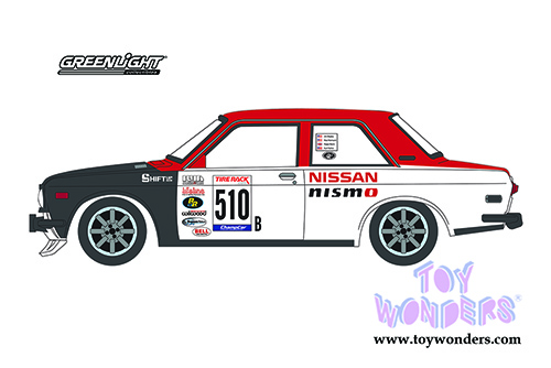 Greenlight - Tokyo Torque Series 9 | Datsun 510 - #510 Begley Motorsports Tire Rack Champ Car Endurance Series (1972, 1/64 scale diecast model car, Red/White/Black) 47070A/48