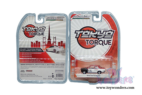 Greenlight - Tokyo Torque Series 9 | Datsun 510 - #510 Begley Motorsports Tire Rack Champ Car Endurance Series (1972, 1/64 scale diecast model car, Red/White/Black) 47070A/48