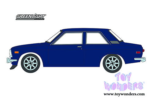 Greenlight - Tokyo Torque Series 9 | Datsun 510 (1971, 1/64 scale diecast model car, Custom Rich Blue) 47070C/48