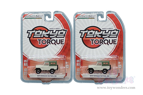 Greenlight - Tokyo Torque Series 9 | Nissan Patrol 60 (1973, 1/64 scale diecast model car, Tan/Green) 47070D/48