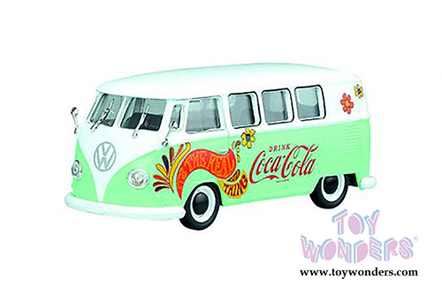 Motor City Coca-Cola - Volkswagen T1 Samba Bus "Kombi" (1959, 1/43 scale diecast model car, Green/White) 478064