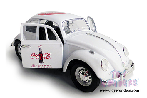 Motor City Coca-Cola - 100 Years - Classic Volkswagen Beetle Hard Top (1/24 scale diecast model car,  White) 478966