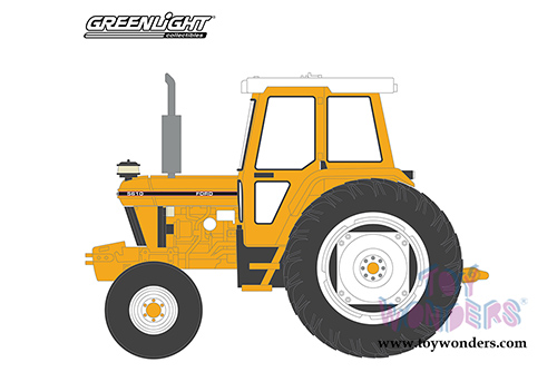 Greenlight - Down on the Farm Series 1 | Ford 5610 Tractor (1988, 1/64 scale diecast model car, White/Yellow) 48010D/48