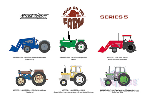 Greenlight - Down on the Farm Series 5 (1/64 scale diecast model car, Asstd.) 48050/48
