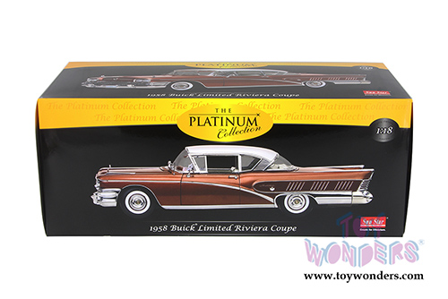 Sun Star Platinum - Buick Limited Riviera Coupe Hard Top (1958, 1/18 scale diecast model car, Glacier White/Garnet Red) 4806