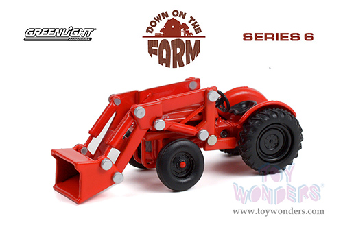 Greenlight - Down on the Farm Series 6 | Ford 8N Tractor with Front Loader (1948, 1/64 scale diecast model car, Red) 48060A/48