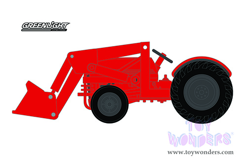 Greenlight - Down on the Farm Series 6 | Ford 8N Tractor with Front Loader (1948, 1/64 scale diecast model car, Red) 48060A/48