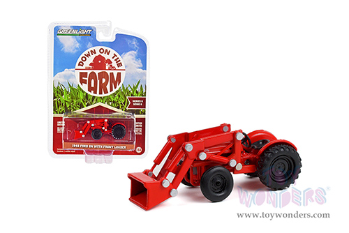 Greenlight - Down on the Farm Series 6 | Ford 8N Tractor with Front Loader (1948, 1/64 scale diecast model car, Red) 48060A/48
