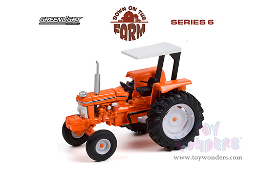 Greenlight - Down on the Farm Series 6 | Ford 6610 Tractor with Canopy (1989, 1/64 scale diecast model car, Orange) 48060E/48