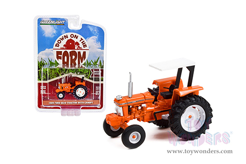Greenlight - Down on the Farm Series 6 | Ford 6610 Tractor with Canopy (1989, 1/64 scale diecast model car, Orange) 48060E/48
