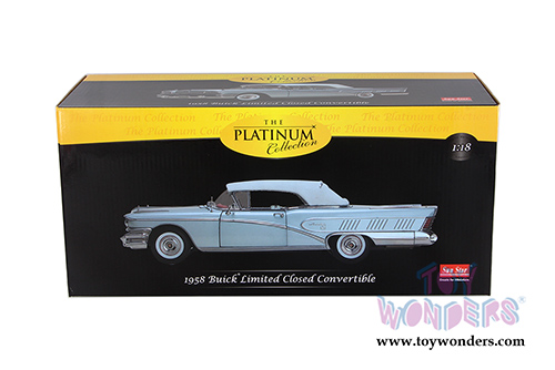Sun Star Platinum - Buick&reg; Limited Closed Convertible (1958 1/18 scale diecast model car, Silver Mist) 4816
