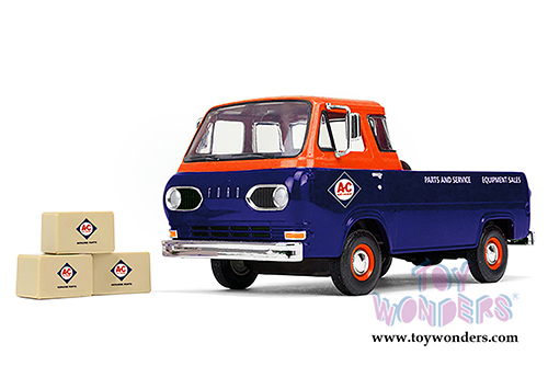 First Gear - Allis-Chalmers Parts & Service Ford Econoline Pickup with Three Boxes (1960, 1/25 scale diecast model car, Orange/Blue) 49-0401