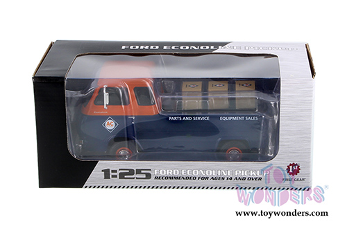 First Gear - Allis-Chalmers Parts & Service Ford Econoline Pickup with Three Boxes (1960, 1/25 scale diecast model car, Orange/Blue) 49-0401