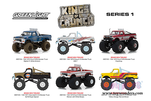 Greenlight - Kings of Crunch Series 1 (1/64 scale diecast model car, Asstd.) 49010/48