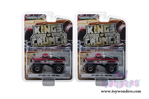 Greenlight - Kings of Crunch Series 1 | Ford F-250 Monster Truck - King Kong (1975, 1/64 scale diecast model car, Red) 49010C/48