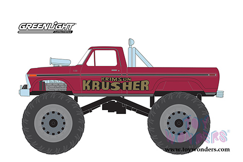Greenlight - Kings of Crunch Series 2 | Ford F-250 Monster Truck - Krimson Krusher (1973, 1/64 scale diecast model car, Red) 49020A/48