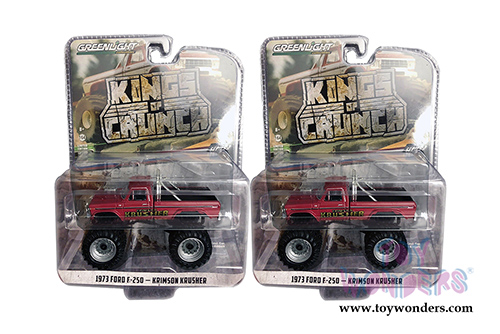 Greenlight - Kings of Crunch Series 2 | Ford F-250 Monster Truck - Krimson Krusher (1973, 1/64 scale diecast model car, Red) 49020A/48