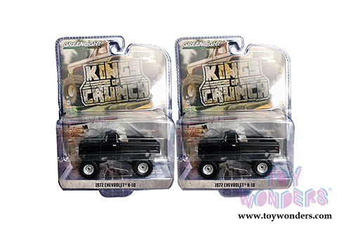 Greenlight - Kings of Crunch Series 2 | Chevrolet&reg; K-10 Monster Truck (1972, 1/64 scale diecast model car, Black) 49020F/48