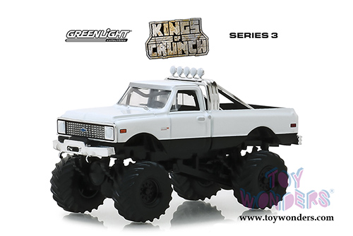Greenlight - Kings of Crunch Series 3 | Chevrolet&reg; K-10 Monster Truck (1972, 1/64 scale diecast model car, White) 49030C/48