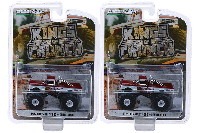 Greenlight - Kings of Crunch Series 3 | Chevrolet® C20 Monster Truck - Gentle Ben 1 (1972, 1/64 scale diecast model car, Red/White) 49030F/48