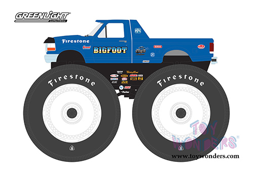 Greenlight - Kings of Crunch Series 4 | Ford F-250 Monster Truck - Bigfoot #5 (1996, 1/64 scale diecast model car, Blue) 49040E/48