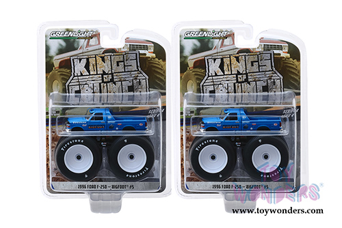Greenlight - Kings of Crunch Series 4 | Ford F-250 Monster Truck - Bigfoot #5 (1996, 1/64 scale diecast model car, Blue) 49040E/48