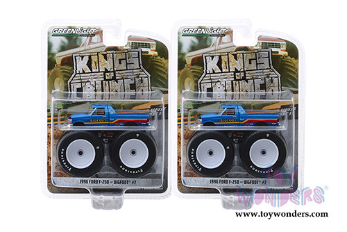 Greenlight - Kings of Crunch Series 5 | Ford F-250 Monster Truck - Bigfoot #7 (1996, 1/64 scale diecast model car, Blue) 49050F/48