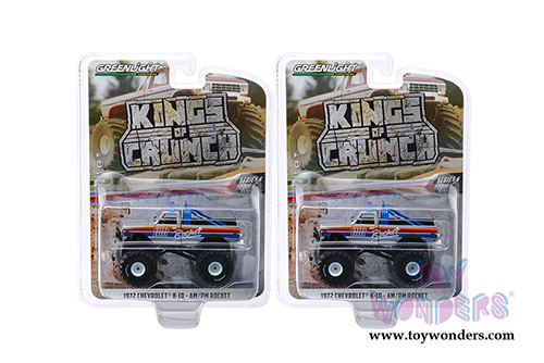 Greenlight - Kings of Crunch Series 6 | Chevrolet&reg; K-10 Monster Truck AM/PM Rocket (1972, 1/64 scale diecast model car, Gray) 49060A/48