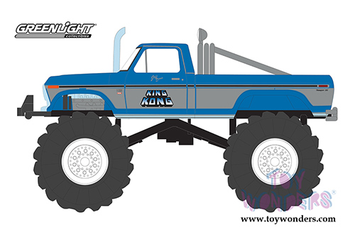 Greenlight - Kings of Crunch Series 6 | Ford F-250 Monster Truck - King Kong (1975, 1/64 scale diecast model car, Blue) 49060B/48