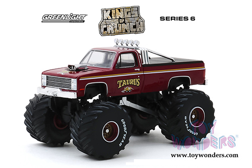 Greenlight - Kings of Crunch Series 6 | Chevrolet&reg; K20 Monster Truck - Taurus (1986, 1/64 scale diecast model car, Burgundy) 49060D/48
