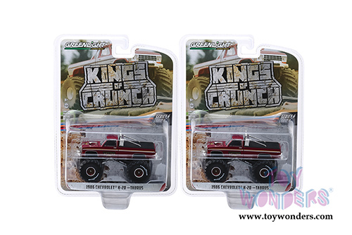 Greenlight - Kings of Crunch Series 6 | Chevrolet&reg; K20 Monster Truck - Taurus (1986, 1/64 scale diecast model car, Burgundy) 49060D/48