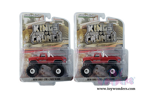 Greenlight - Kings of Crunch Series 8 | Ford F-250 Monster Truck - First Blood (1978, 1/64 scale diecast model car, Red) 49080C/48